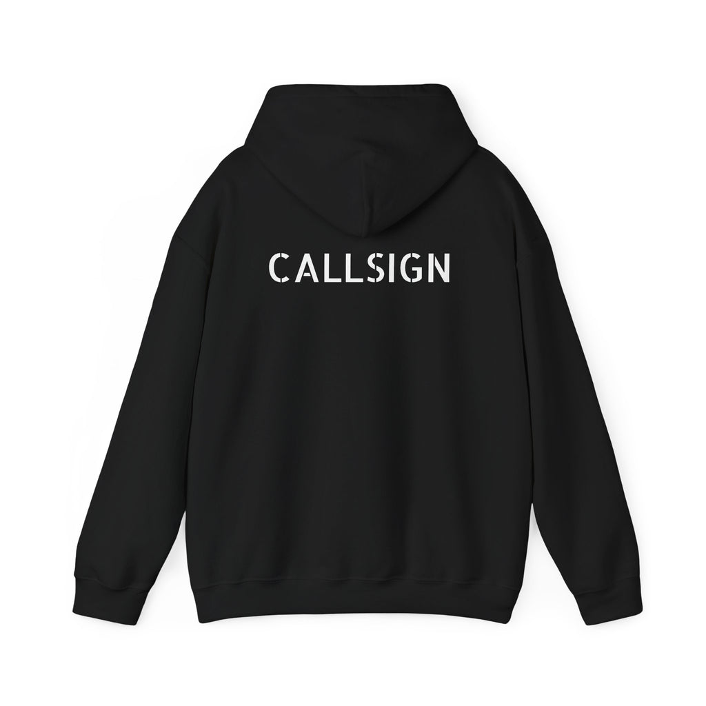 Midlife Mercenaries Personalised Callsign Hoodie — Back Print