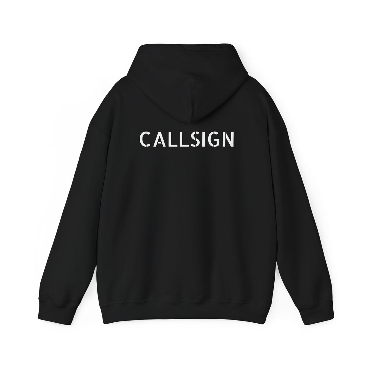Midlife Mercenaries Personalised Callsign Hoodie — Back Print