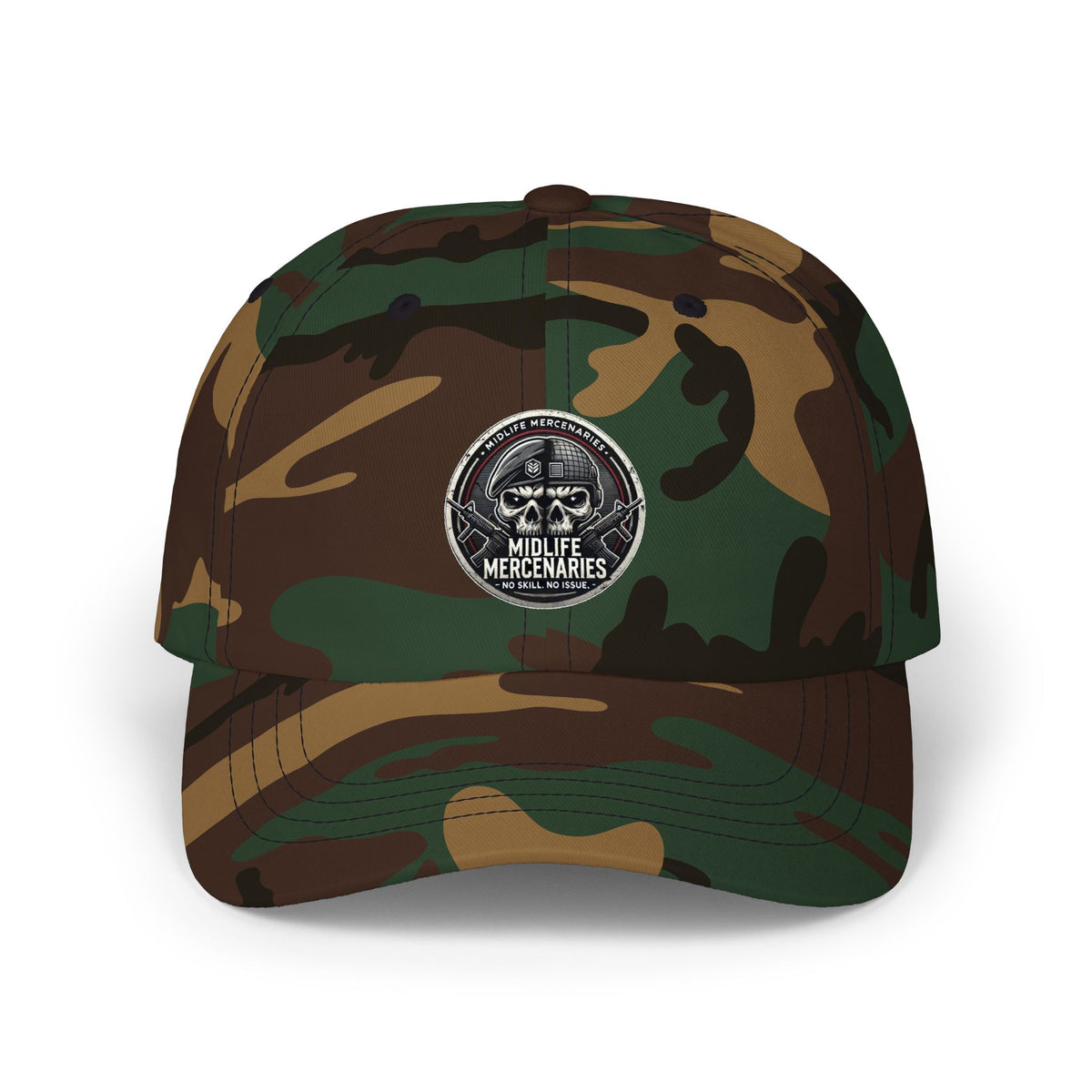 Midlife Mercenaries Skull Patch Low Profile Baseball Cap