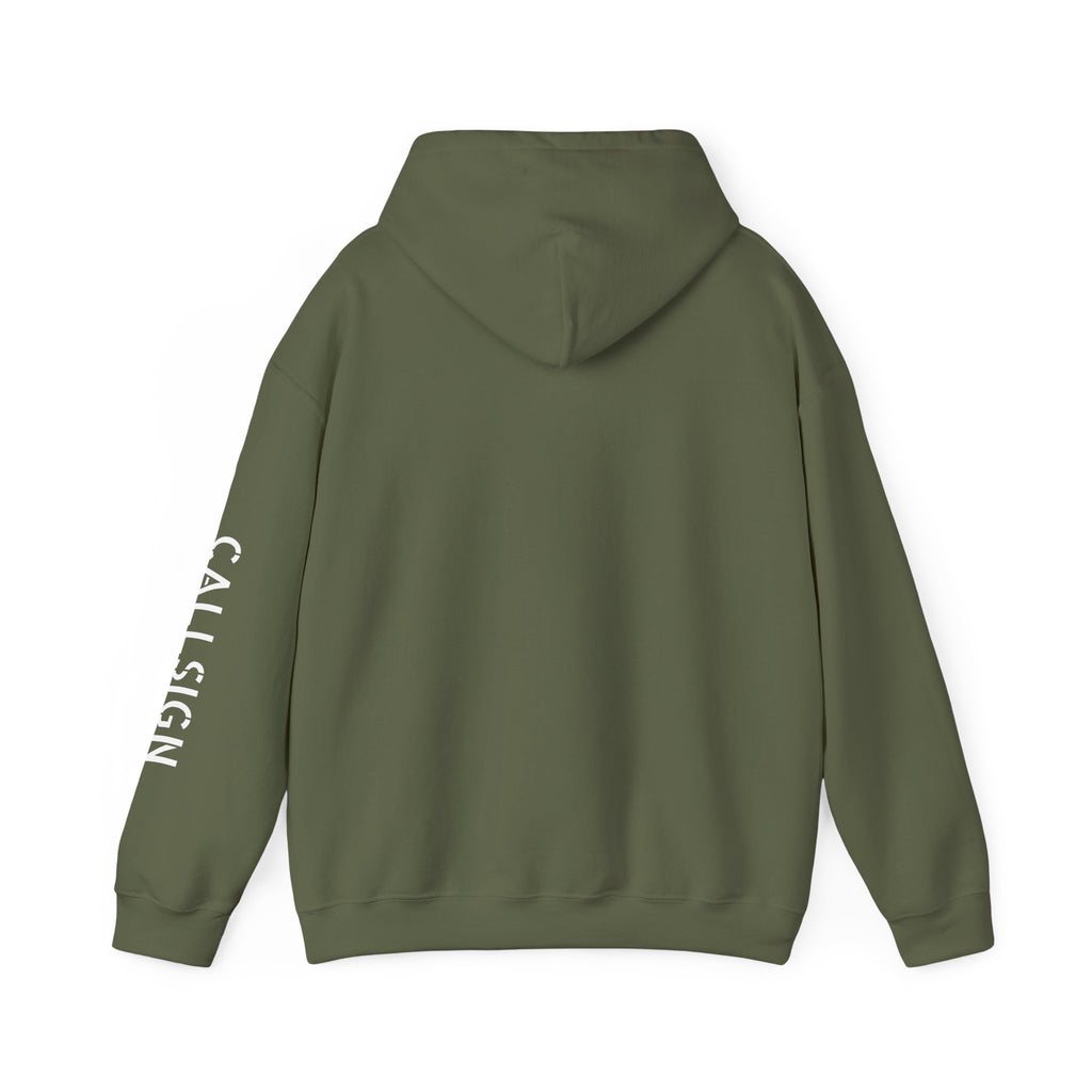 Midlife Mercenaries Personalised Callsign Hoodie — Sleeve Print
