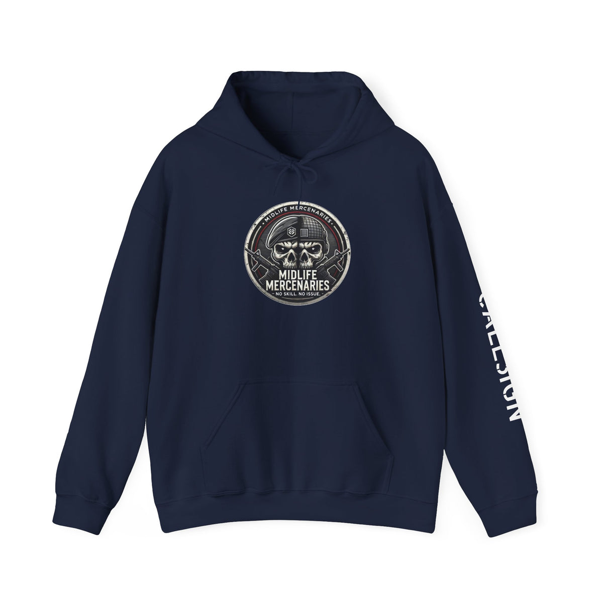 Midlife Mercenaries Personalised Callsign Hoodie — Sleeve Print