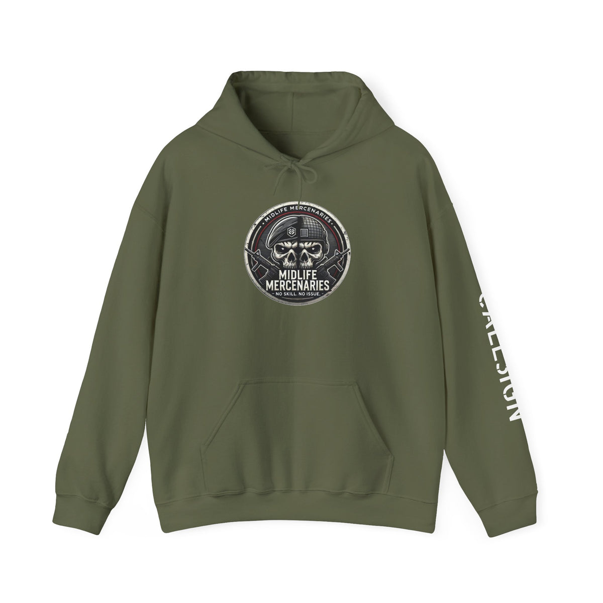 Midlife Mercenaries Personalised Callsign Hoodie — Sleeve Print