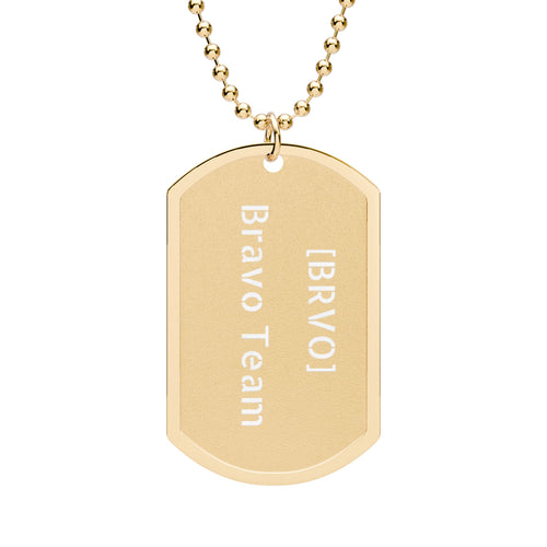 Midlife Mercenaries Dog Tag — Personalised [BRVO] Callsign, Laser Engraved