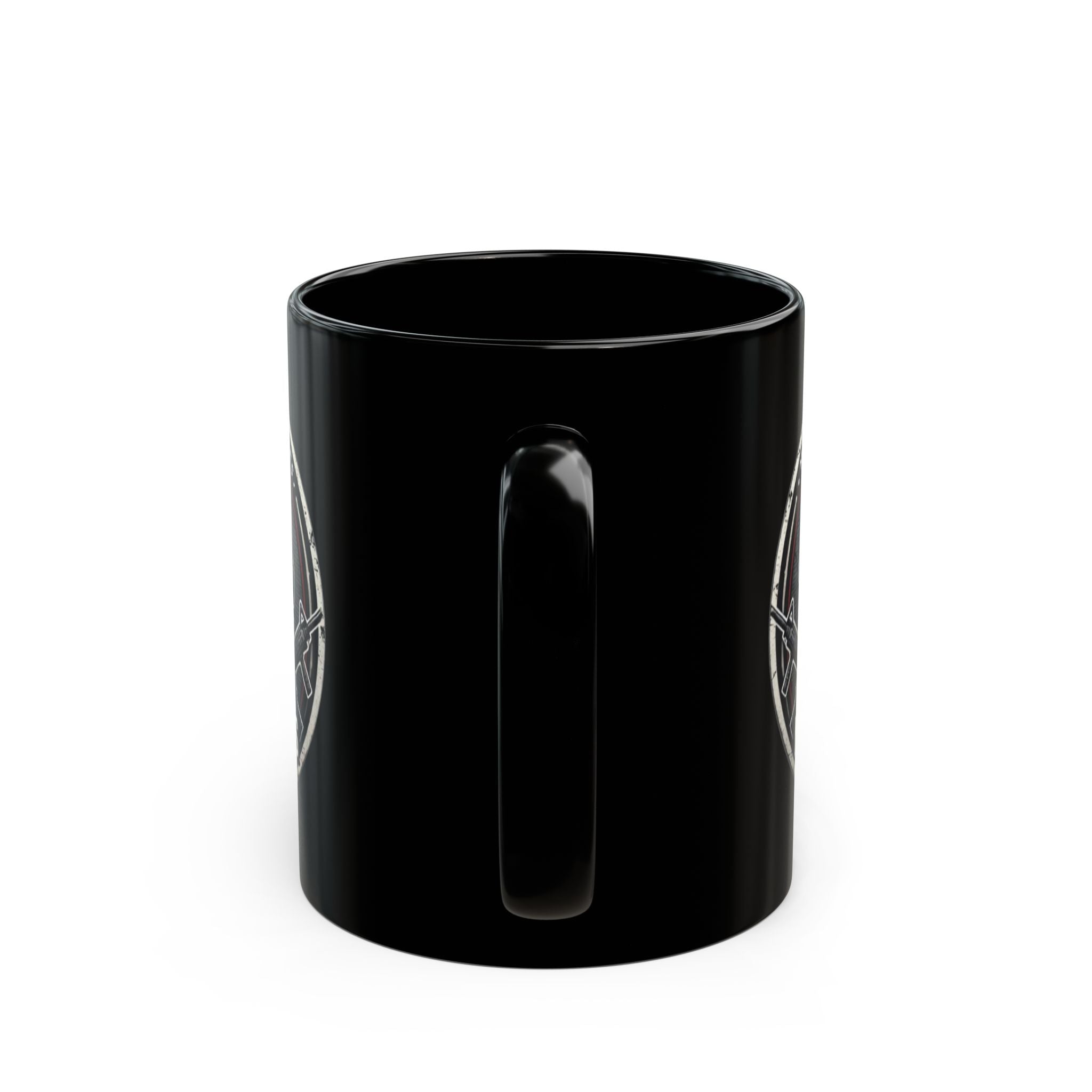 Midlife Mercenaries Skull Coffee Mug — Military Veteran Humor 11oz/15oz Black Mug